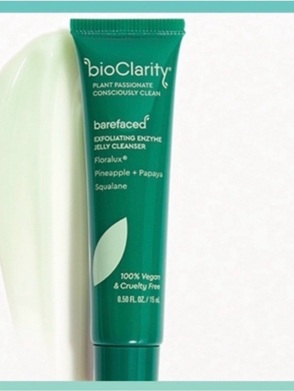 Bioclarity Barefaced Exfoliating Enzyme Jelly Cleanser. .50 fl. oz.